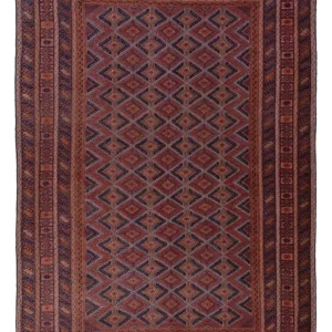 Kelimteppe - Orientalsk - 210 x 148 cm - mørk rød