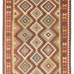 Kelimteppe - Orientalsk - 210 x 150 cm - lysebrun
