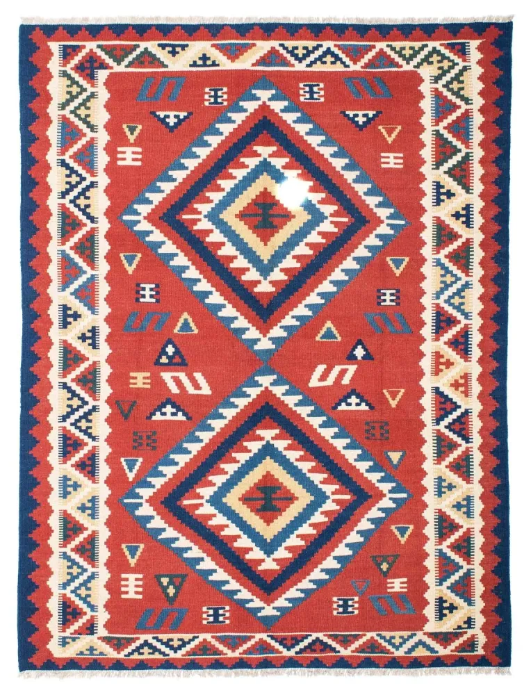 Kelimteppe - Orientalsk - 213 x 160 cm - rød