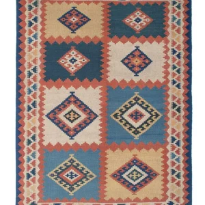 Kelimteppe - Orientalsk - 216 x 161 cm - flerfarget