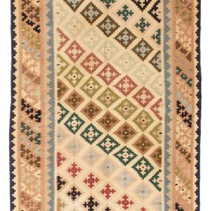 Kelimteppe - Orientalsk - 223 x 132 cm - beige