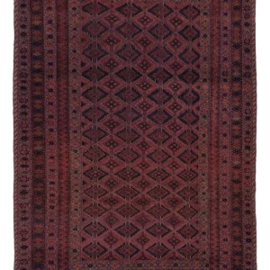 Kelimteppe - Orientalsk - 224 x 158 cm - mørk rød