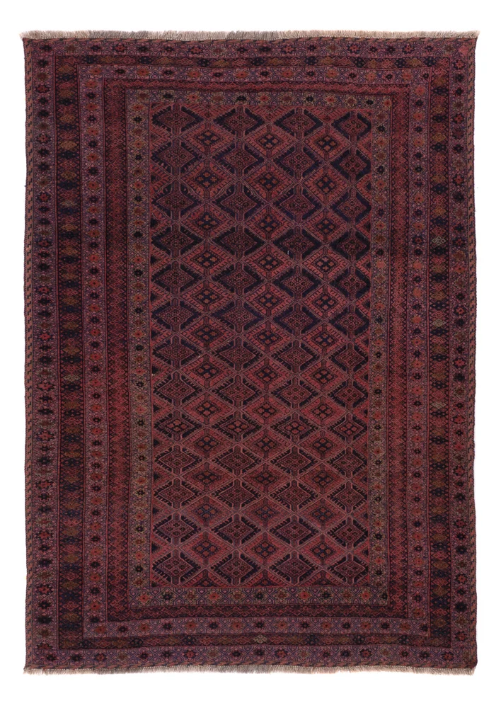 Kelimteppe - Orientalsk - 224 x 158 cm - mørk rød
