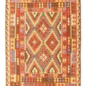 Kelimteppe - Orientalsk - 229 x 174 cm - oransje