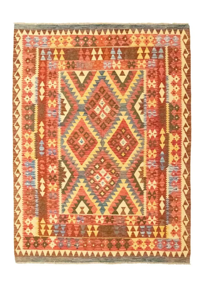 Kelimteppe - Orientalsk - 229 x 174 cm - oransje