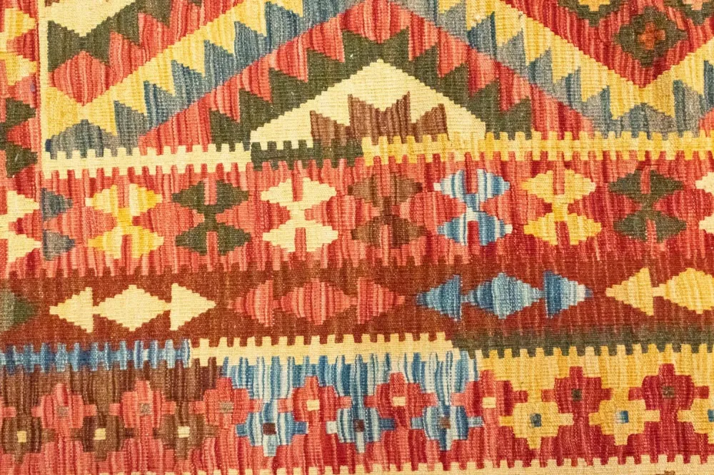 Kelimteppe - Orientalsk - 229 x 174 cm - oransje