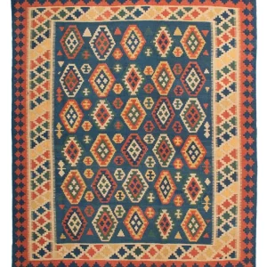 Kelimteppe - Orientalsk - 232 x 194 cm - blå