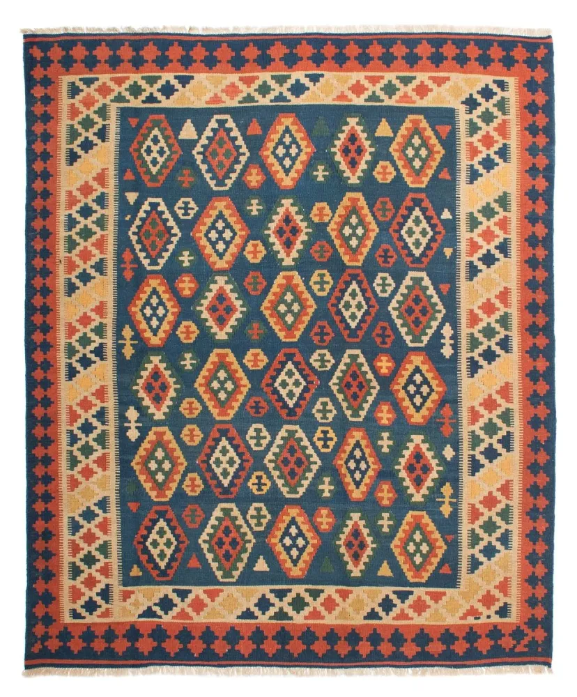 Kelimteppe - Orientalsk - 232 x 194 cm - blå
