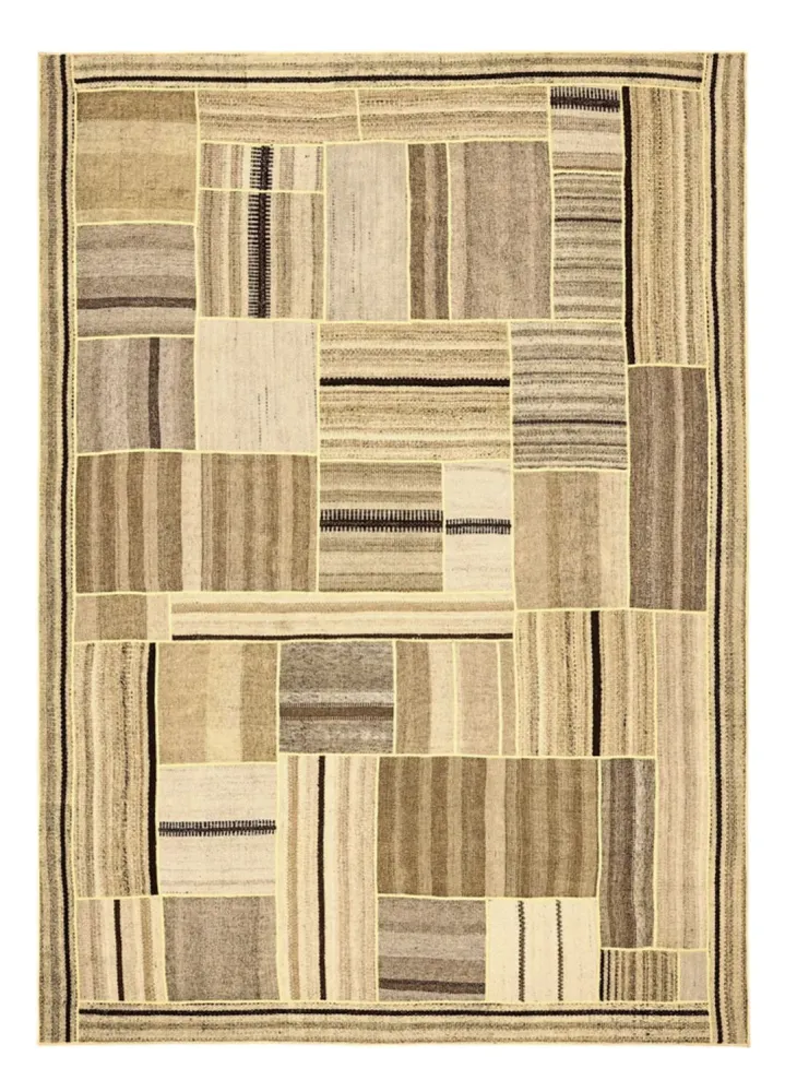 Kelimteppe - Orientalsk - 234 x 172 cm - mørk beige