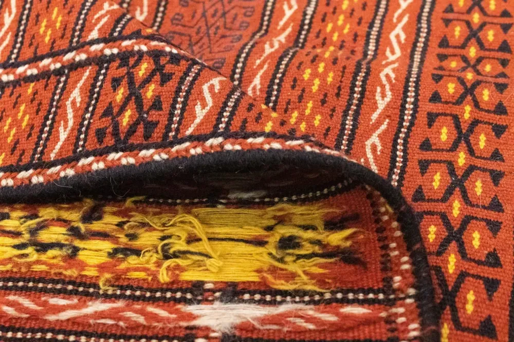 Kelimteppe - Orientalsk - 235 x 165 cm - oransje