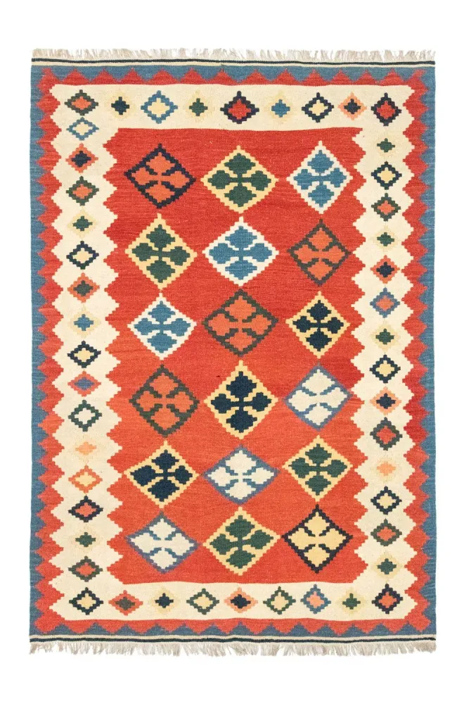 Kelimteppe - Orientalsk - 240 x 166 cm - oransje