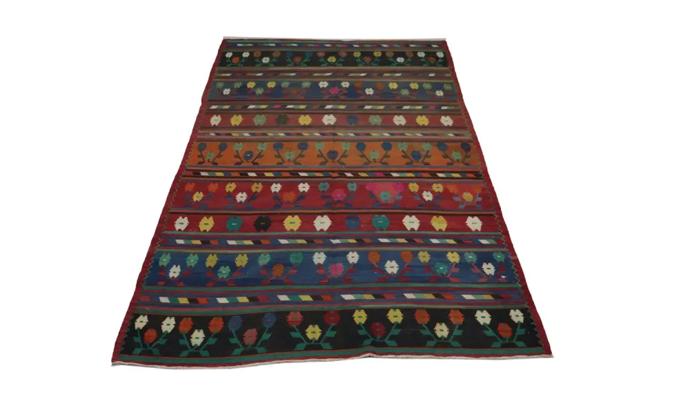 Kelimteppe - Orientalsk - 244 x 174 cm - flerfarget