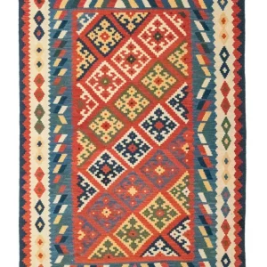 Kelimteppe - Orientalsk - 254 x 170 cm - rød