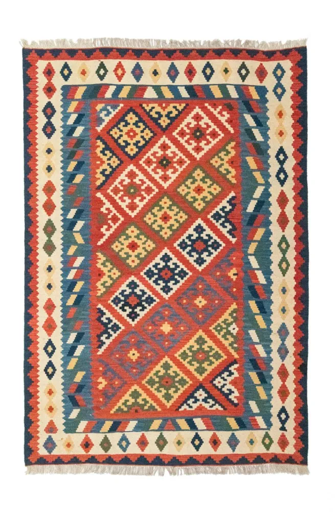 Kelimteppe - Orientalsk - 254 x 170 cm - rød