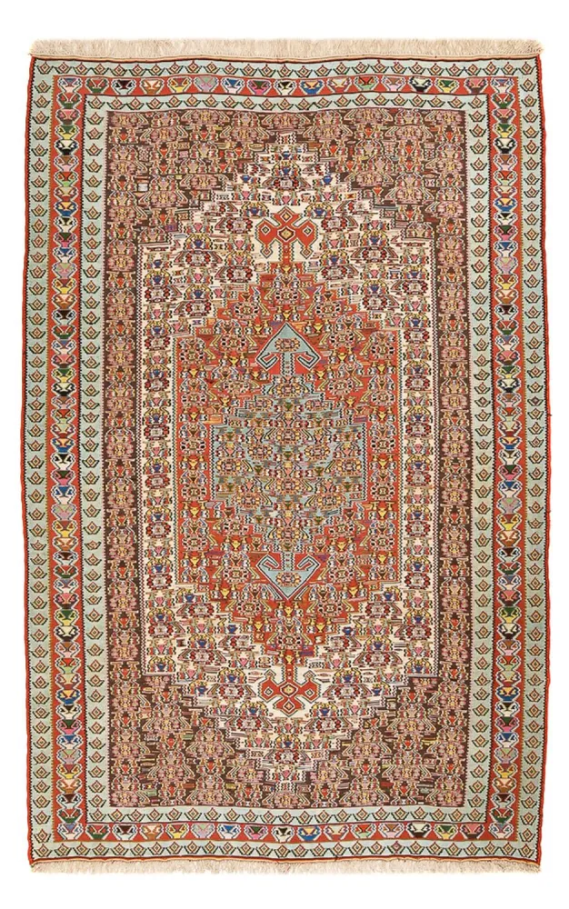 Kelimteppe - Orientalsk - 258 x 160 cm - lys rød