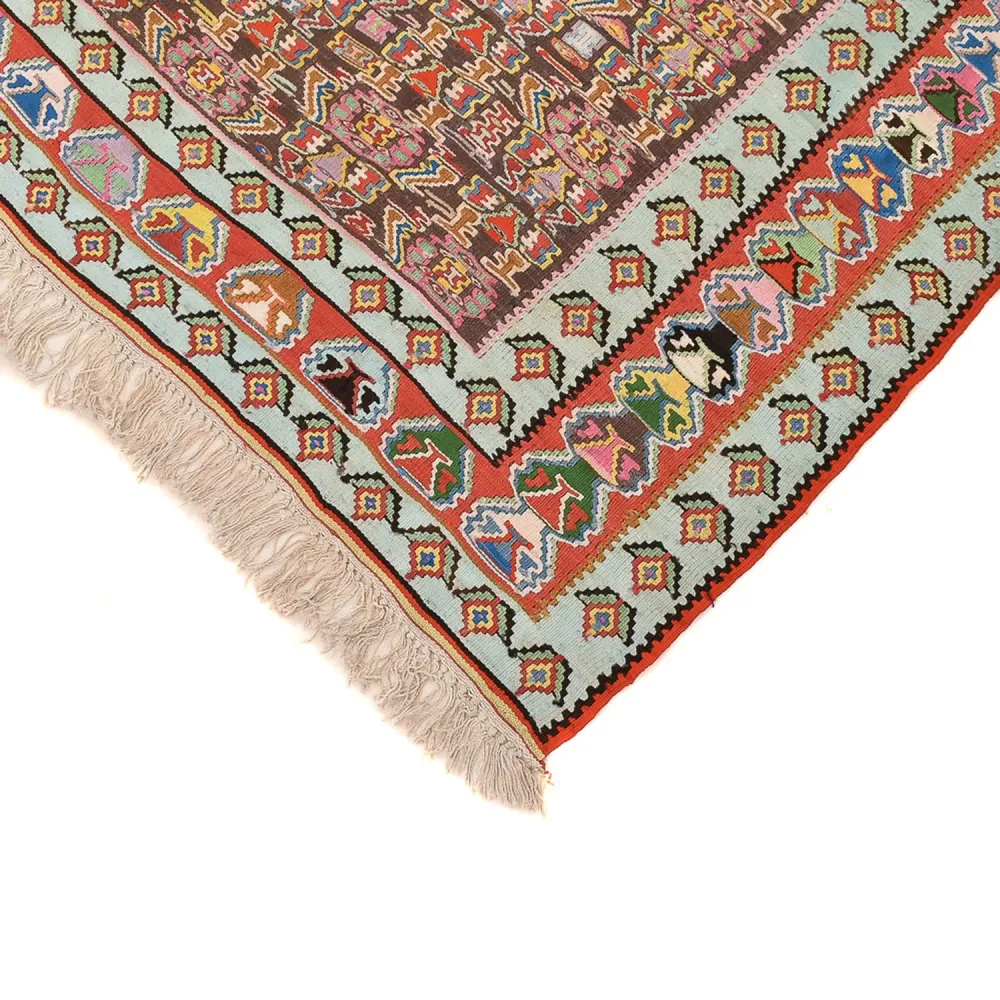 Kelimteppe - Orientalsk - 258 x 160 cm - lys rød