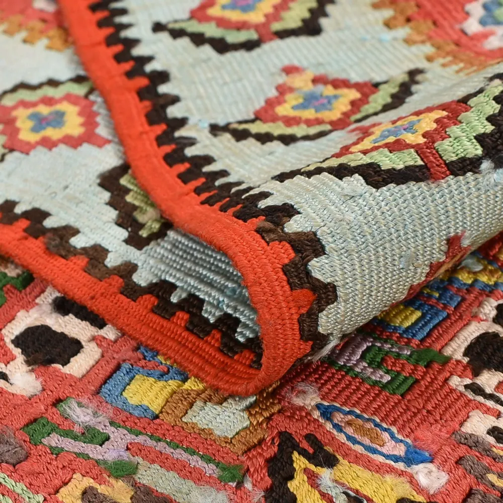 Kelimteppe - Orientalsk - 258 x 160 cm - lys rød