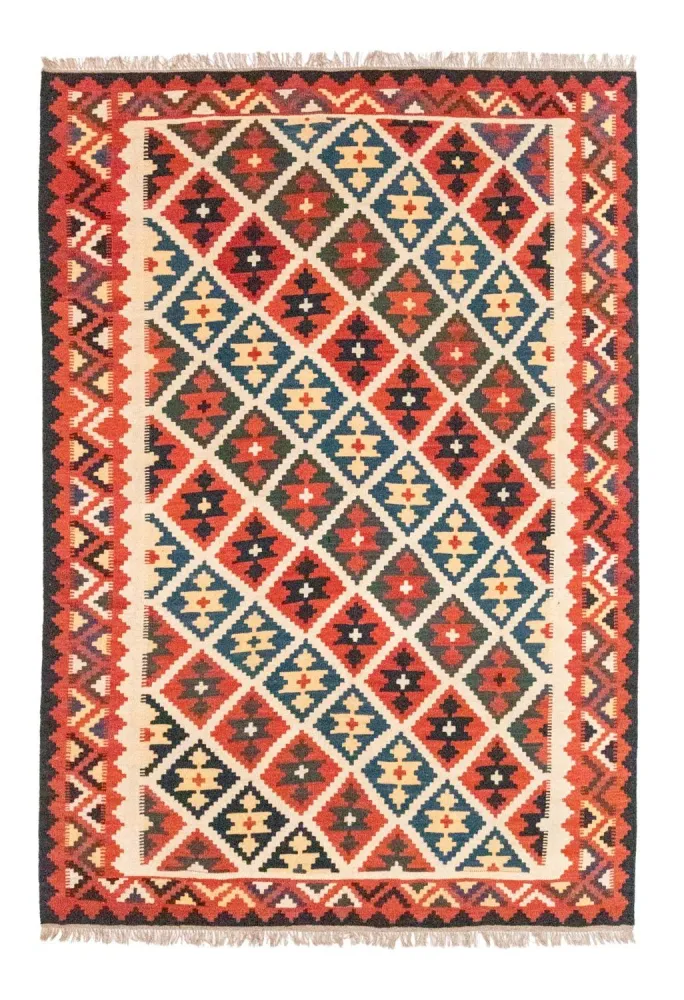 Kelimteppe - Orientalsk - 260 x 180 cm - oransje