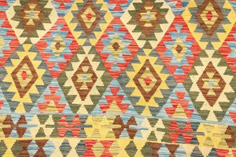 Kelimteppe - Orientalsk - 296 x 200 cm - flerfarget