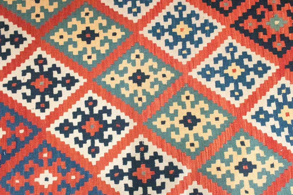 Kelimteppe - Orientalsk - 297 x 202 cm - oransje
