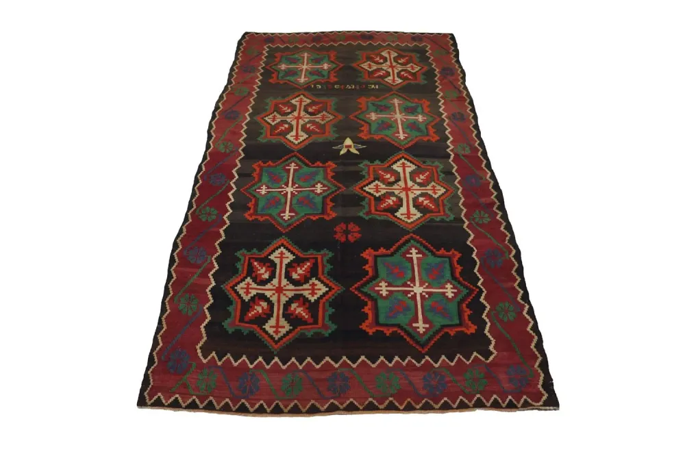 Kelimteppe - Orientalsk - 303 x 158 cm - blå