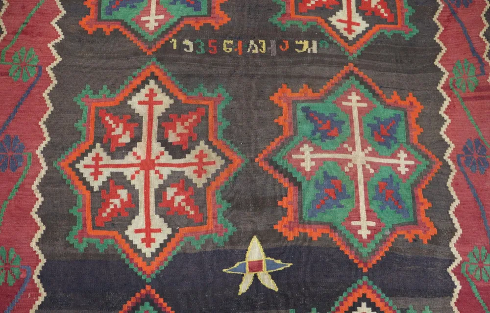Kelimteppe - Orientalsk - 303 x 158 cm - blå