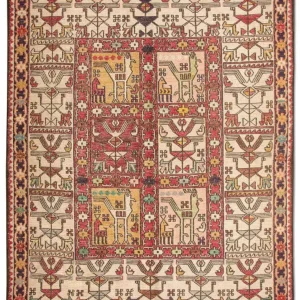 Kelimteppe - Orientalsk - 97 x 75 cm - rød