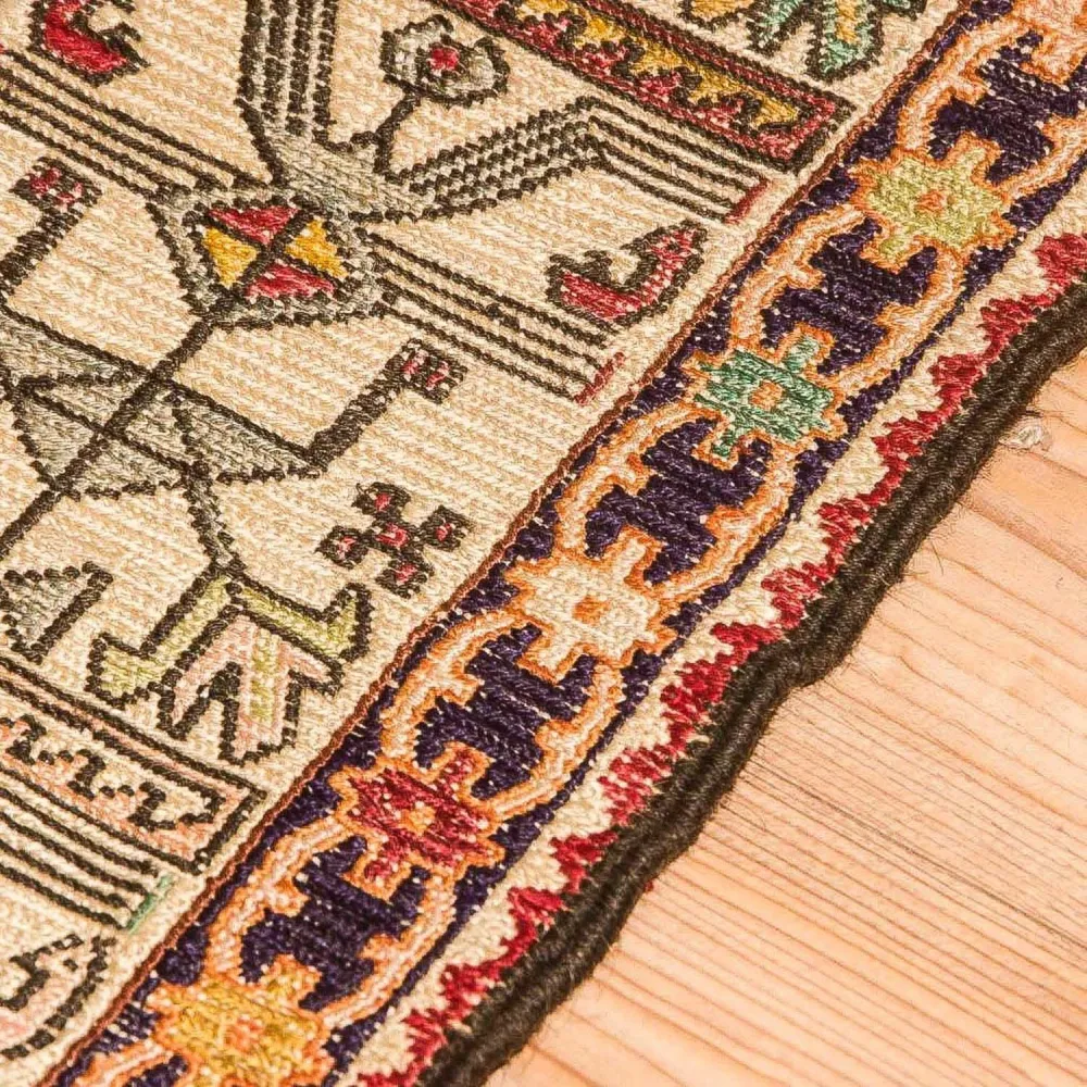 Kelimteppe - Orientalsk - 97 x 75 cm - rød