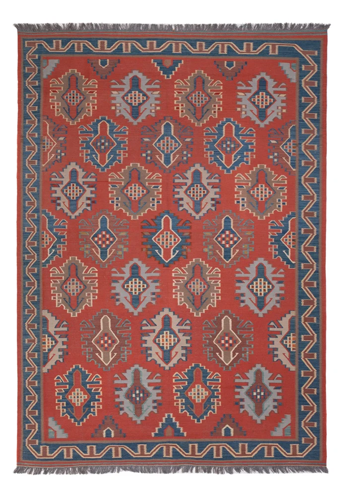 Kelimteppe - Orientalsk - Royal - 253 x 177 cm - rød
