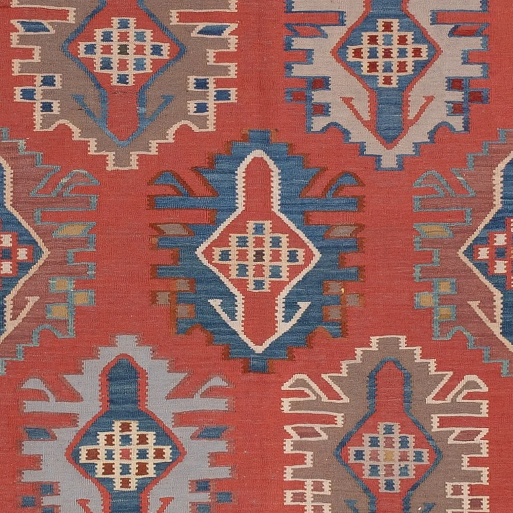 Kelimteppe - Orientalsk - Royal - 253 x 177 cm - rød