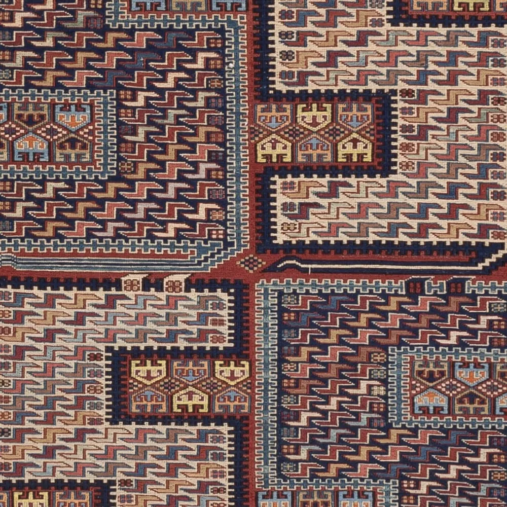 Kelimteppe - Orientalsk - Soumak - 205 x 166 cm - mørk beige