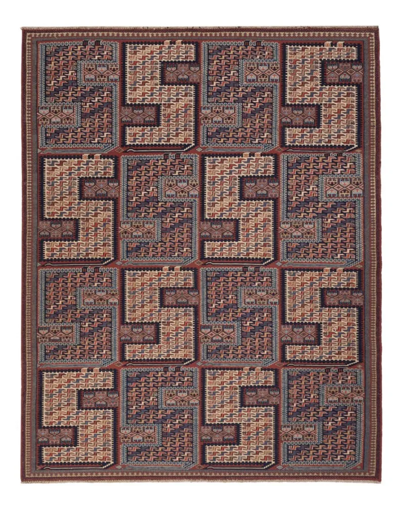 Kelimteppe - Orientalsk - Soumak - 207 x 165 cm - mørk beige