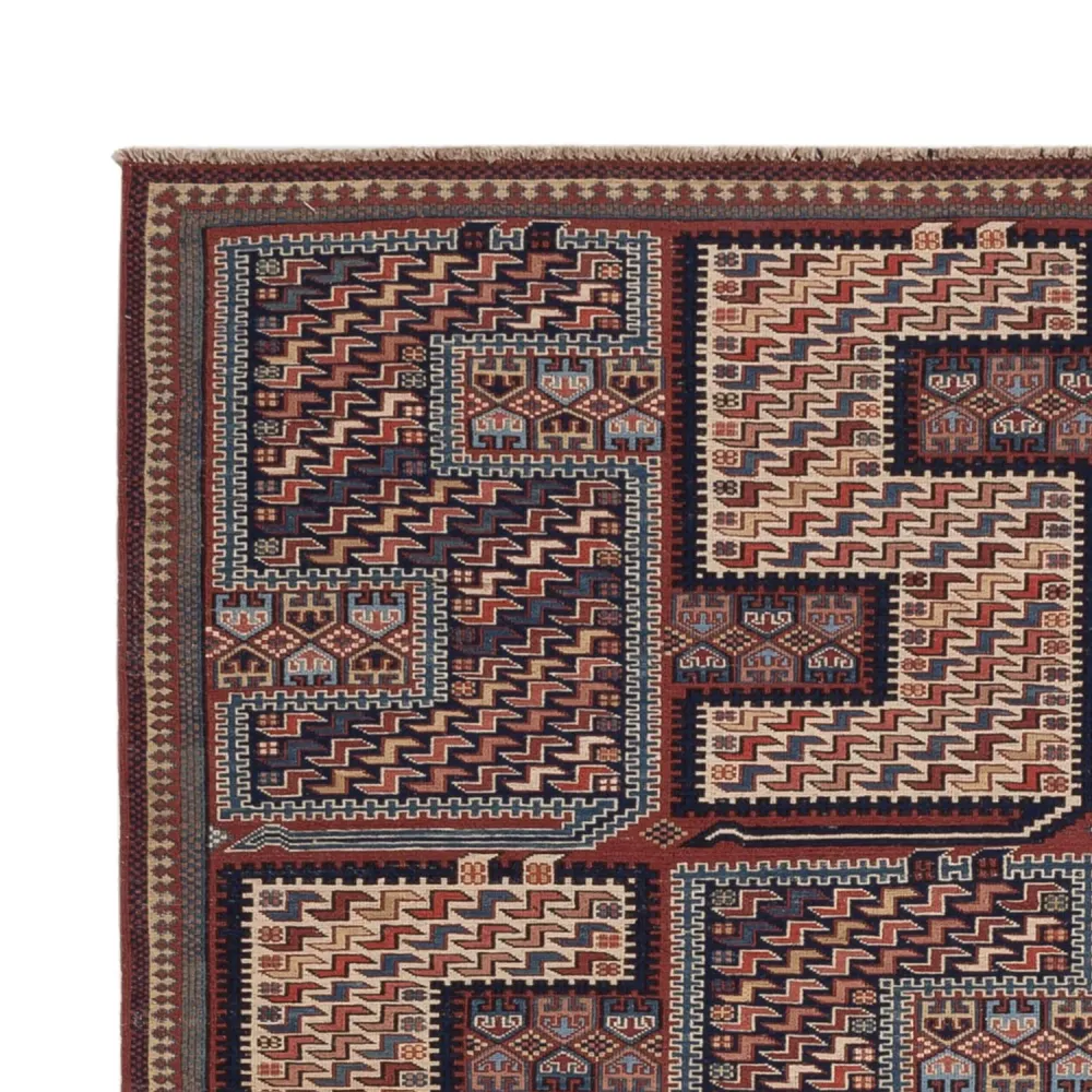 Kelimteppe - Orientalsk - Soumak - 207 x 165 cm - mørk beige