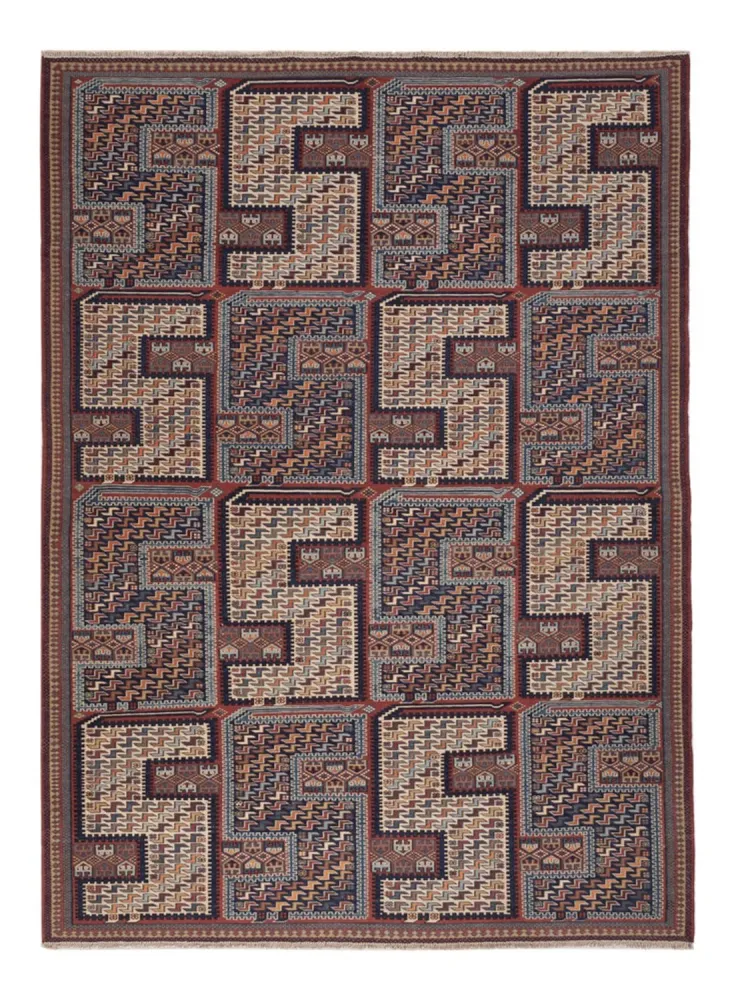 Kelimteppe - Orientalsk - Soumak - 214 x 155 cm - mørk beige