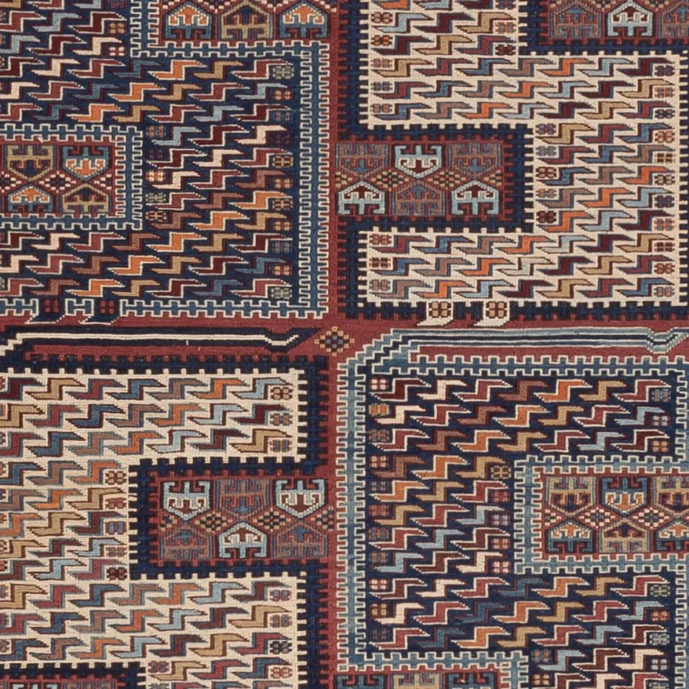 Kelimteppe - Orientalsk - Soumak - 214 x 155 cm - mørk beige