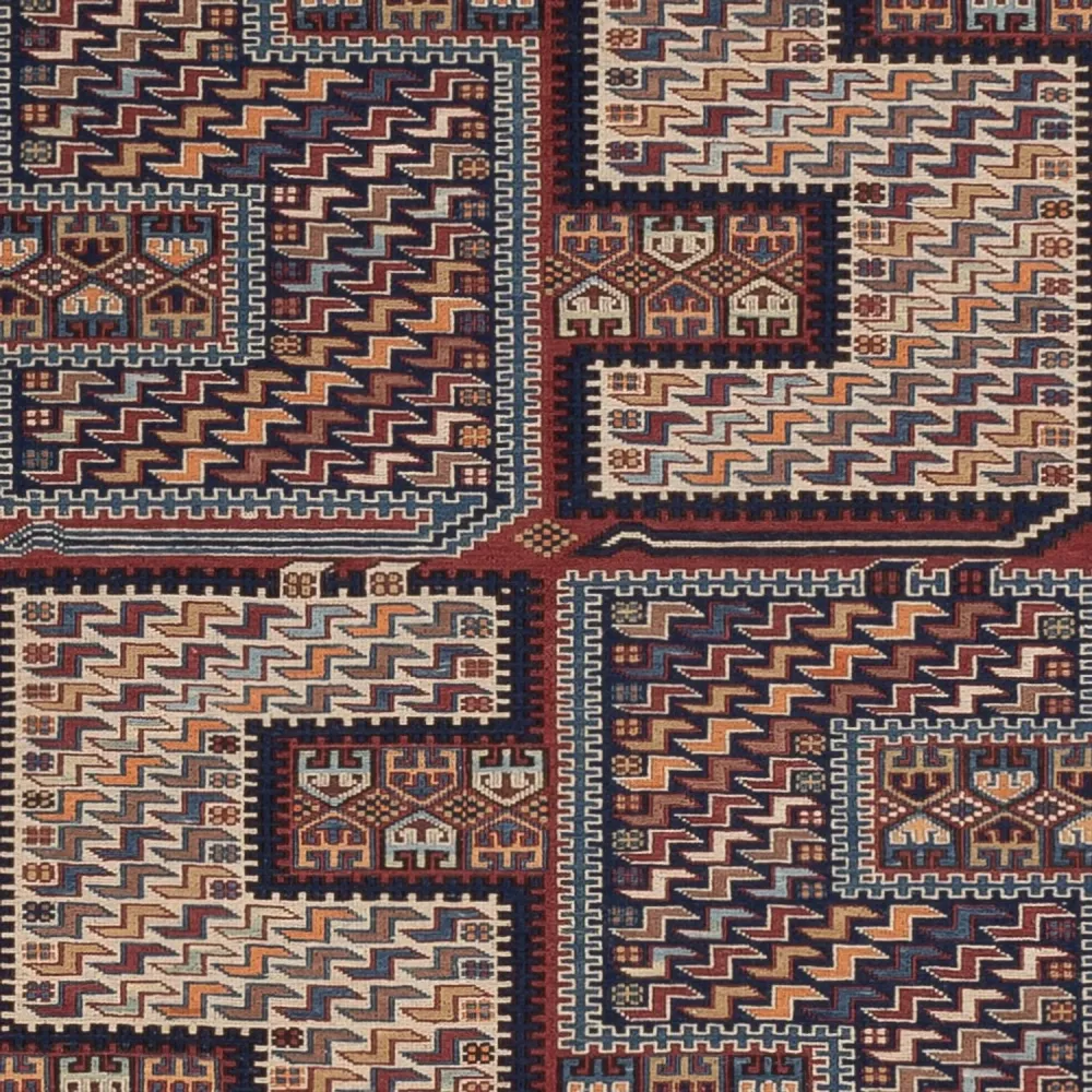Kelimteppe - Orientalsk - Soumak - 215 x 155 cm - mørk beige
