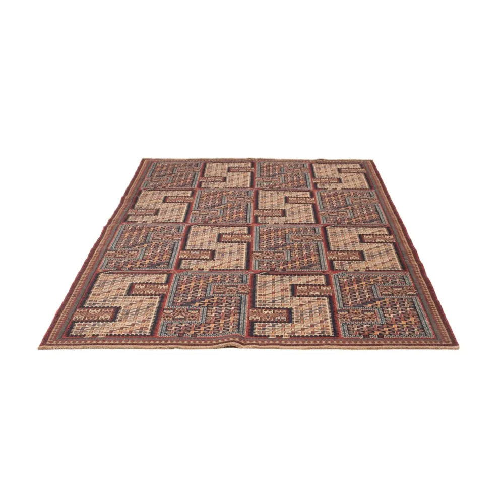 Kelimteppe - Orientalsk - Soumak - 215 x 155 cm - mørk beige
