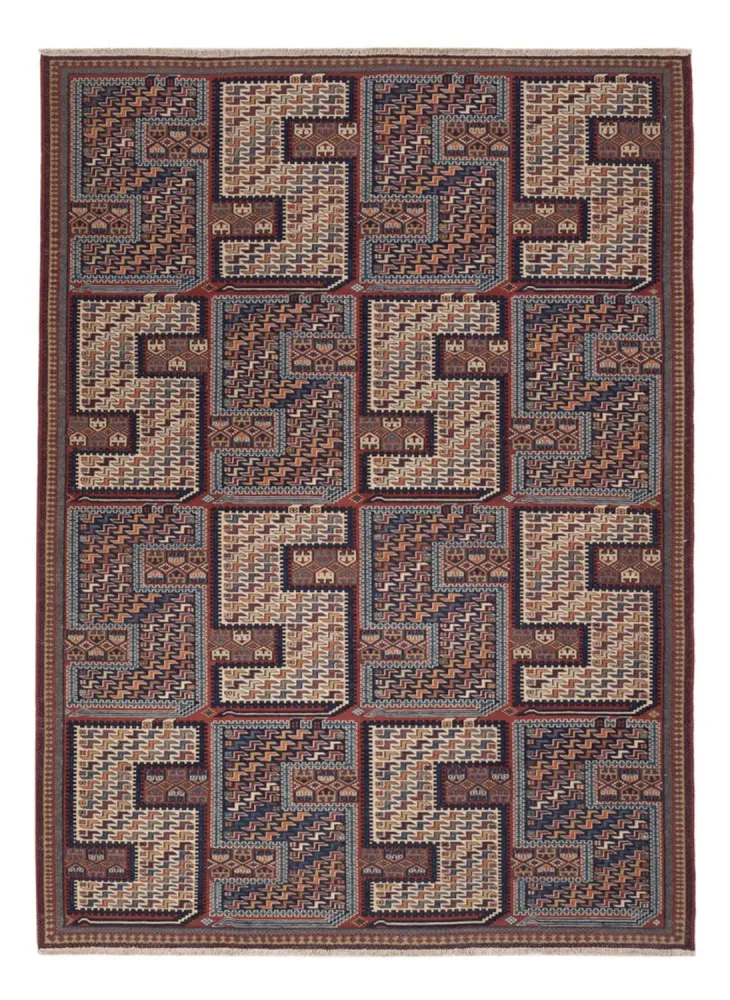 Kelimteppe - Orientalsk - Soumak - 215 x 159 cm - mørk beige