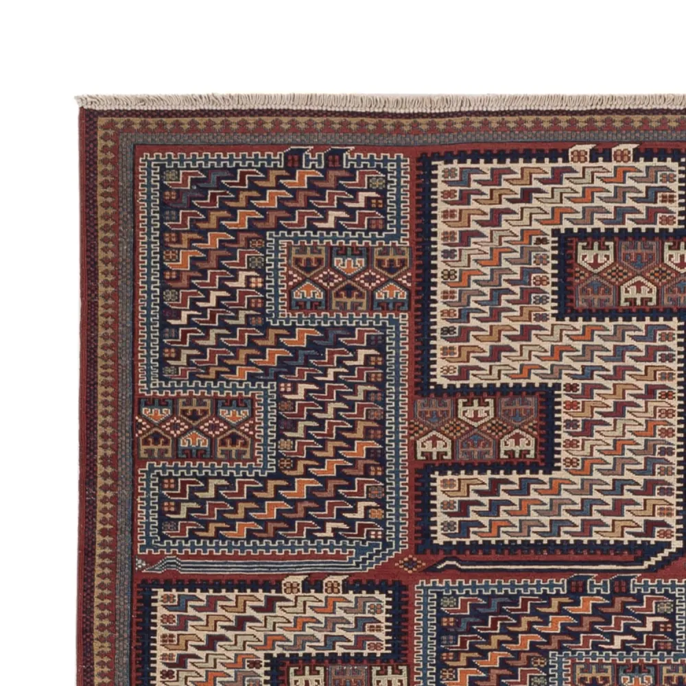Kelimteppe - Orientalsk - Soumak - 215 x 159 cm - mørk beige