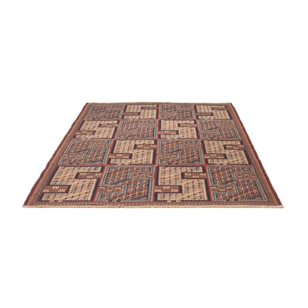 Kelimteppe - Orientalsk - Soumak - 215 x 159 cm - mørk beige