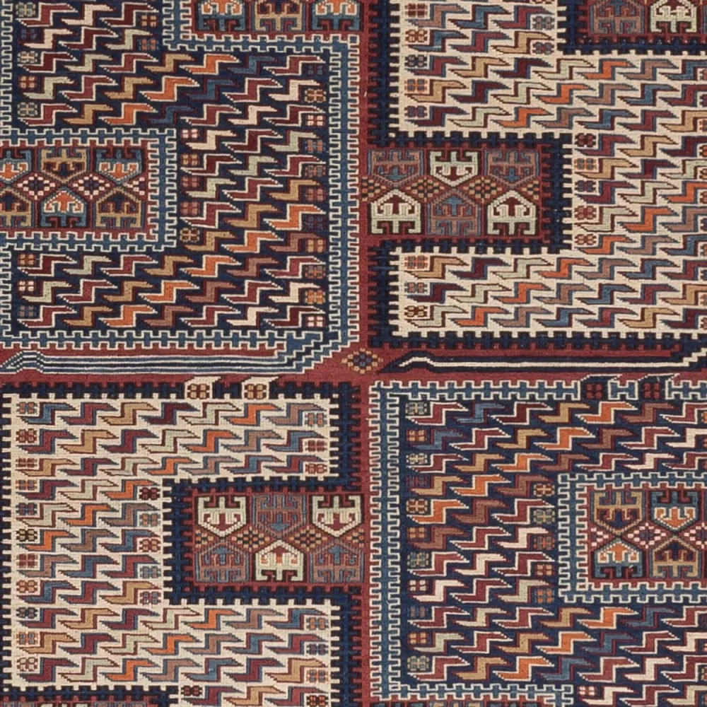 Kelimteppe - Orientalsk - Soumak - 215 x 159 cm - mørk beige