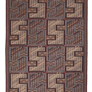 Kelimteppe - Orientalsk - Soumak - 216 x 152 cm - mørk beige