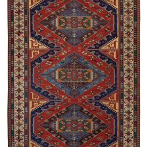 Kelimteppe - Orientalsk - Soumak - 281 x 203 cm - rød