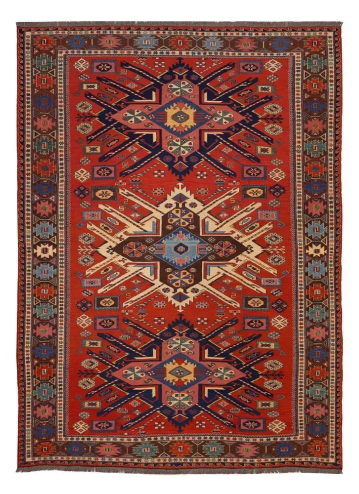 Kelimteppe - Orientalsk - Soumak - 282 x 198 cm - rød