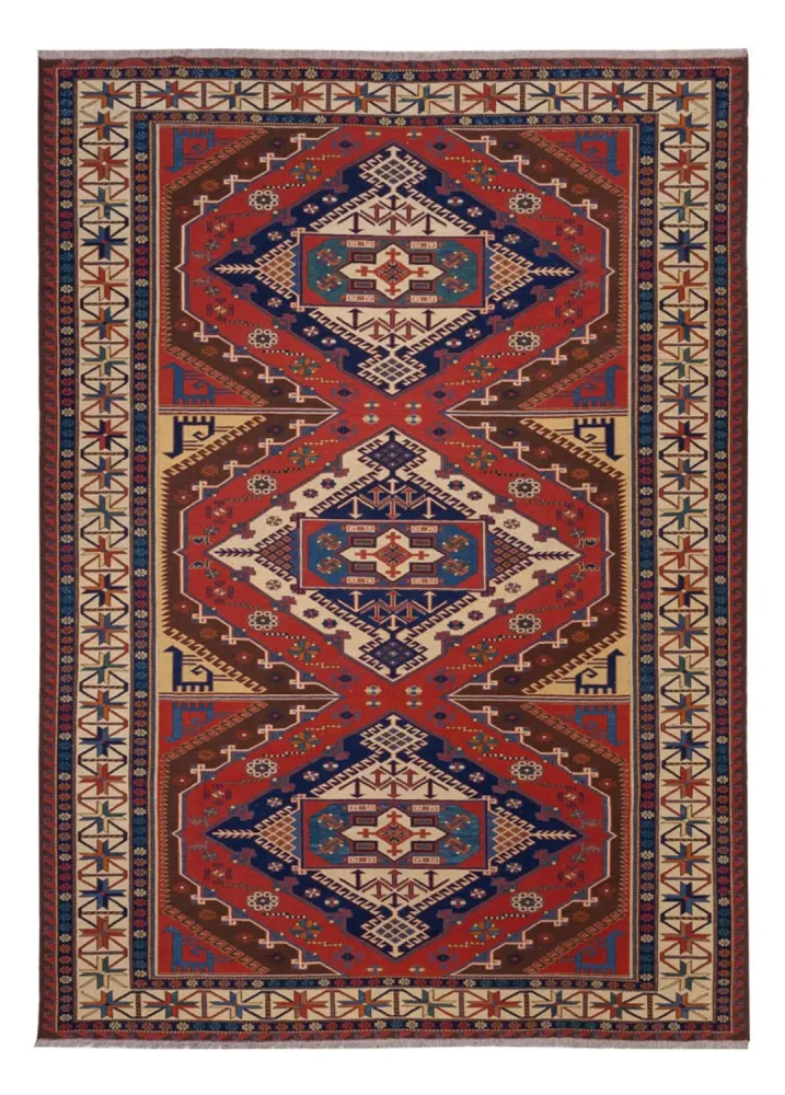 Kelimteppe - Orientalsk - Soumak - 282 x 204 cm - rød