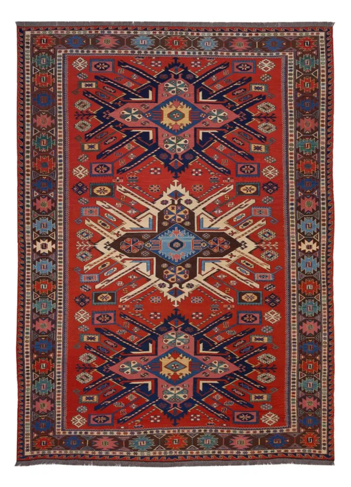Kelimteppe - Orientalsk - Soumak - 292 x 218 cm - rød