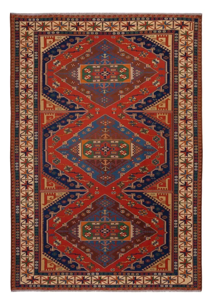Kelimteppe - Orientalsk - Soumak - 294 x 204 cm - rød