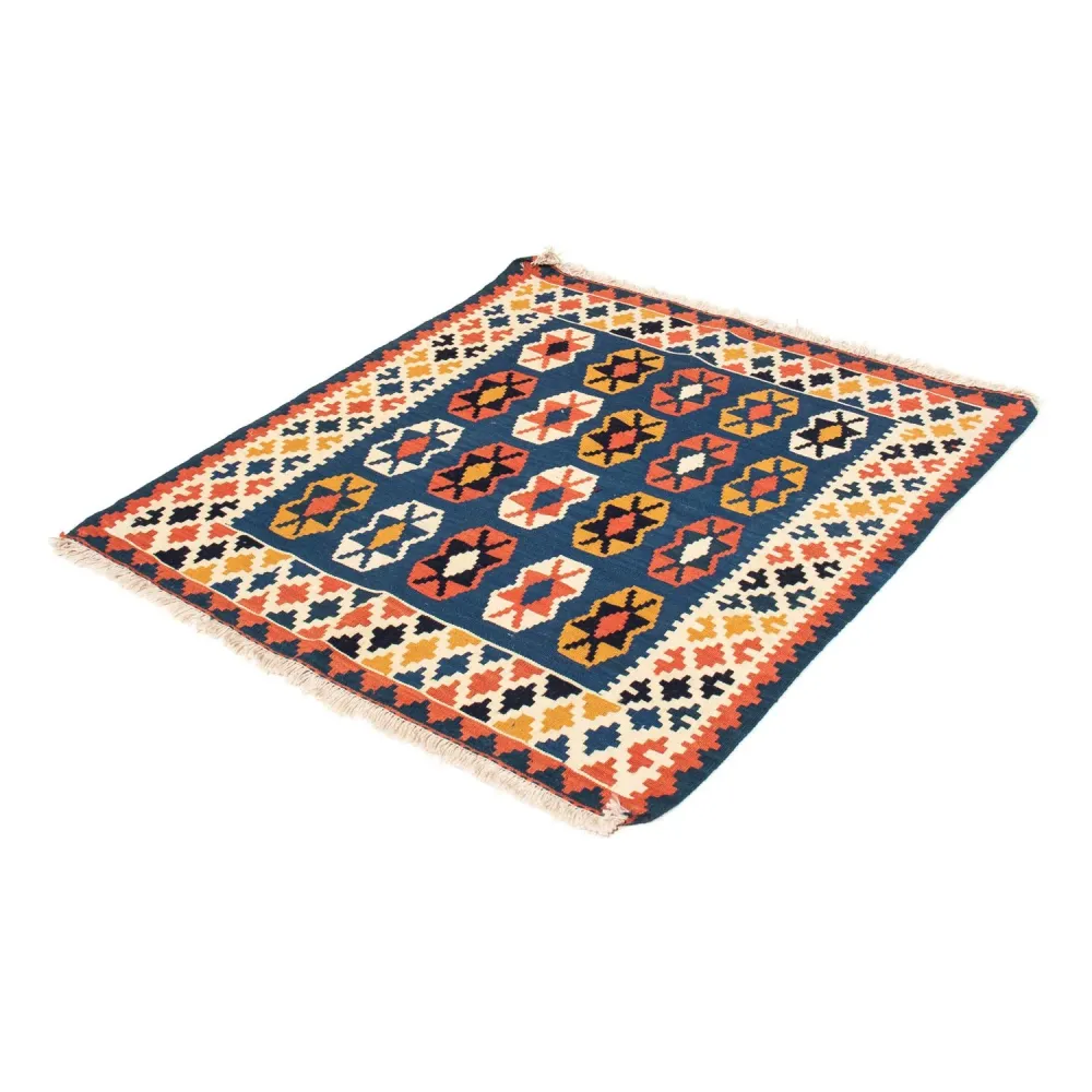 Kelimteppe - Orientalsk square - 103 x 100 cm - mørkeblå