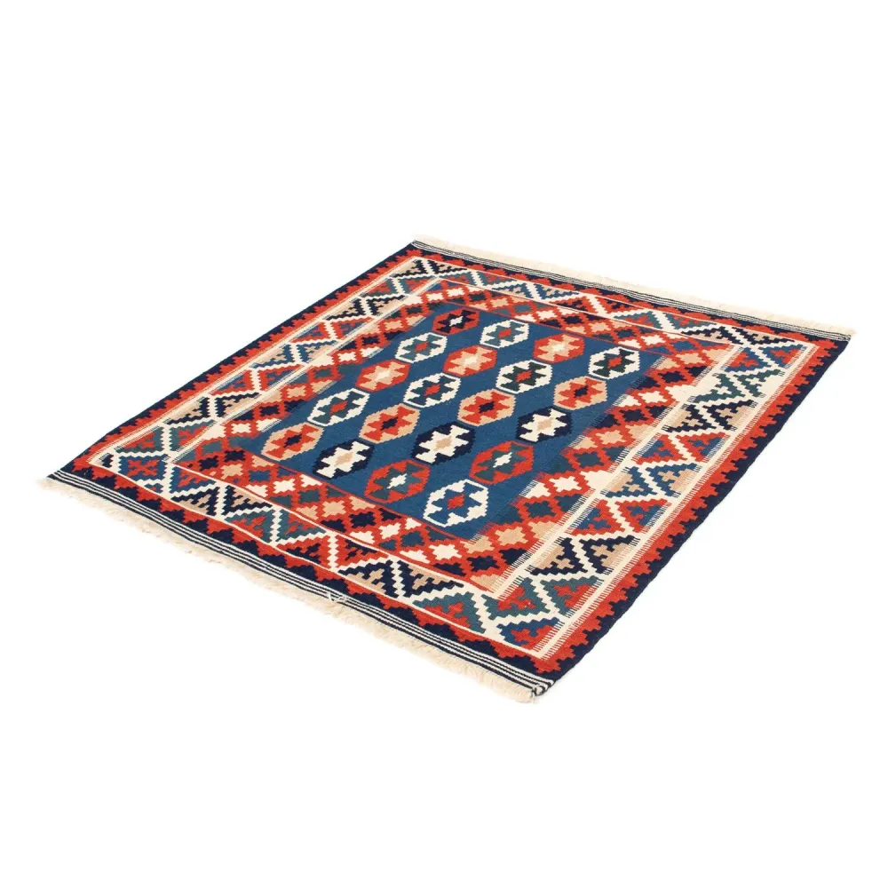 Kelimteppe - Orientalsk square - 103 x 100 cm - mørkeblå