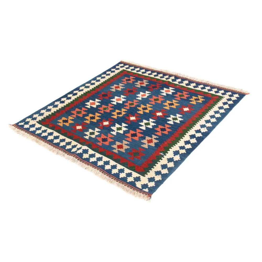 Kelimteppe - Orientalsk square - 103 x 100 cm - mørkeblå